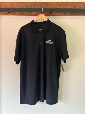 Nike Black Short-Sleeve Polo with Cavendish Logo